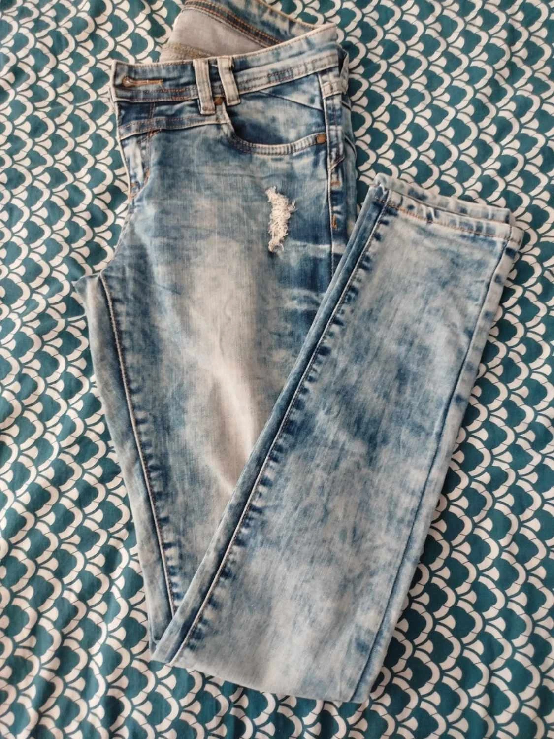 🌆Light blue skinny destroy effect jeans Women Size S / 36 – photo 8